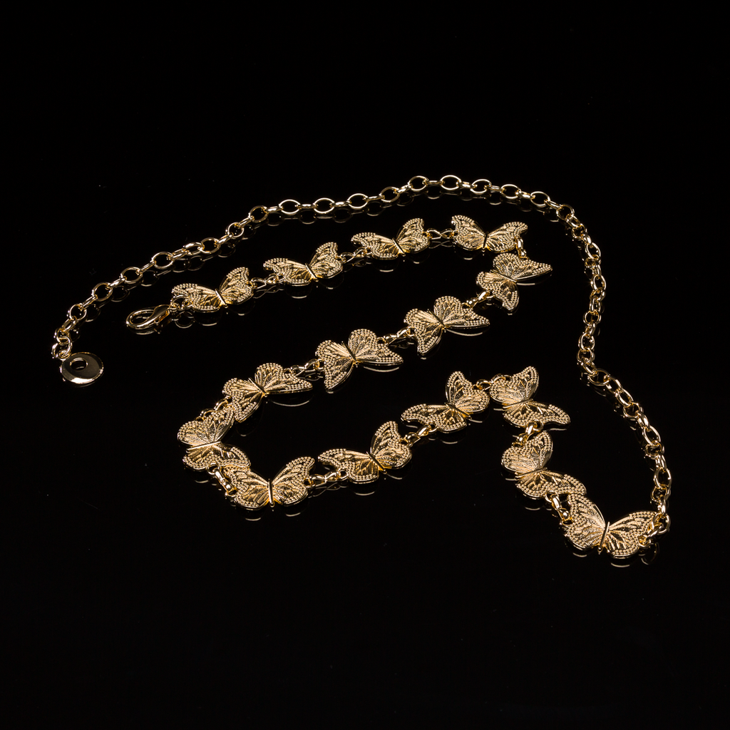 CINTO FIO DE BORBOLETAS DOURADO