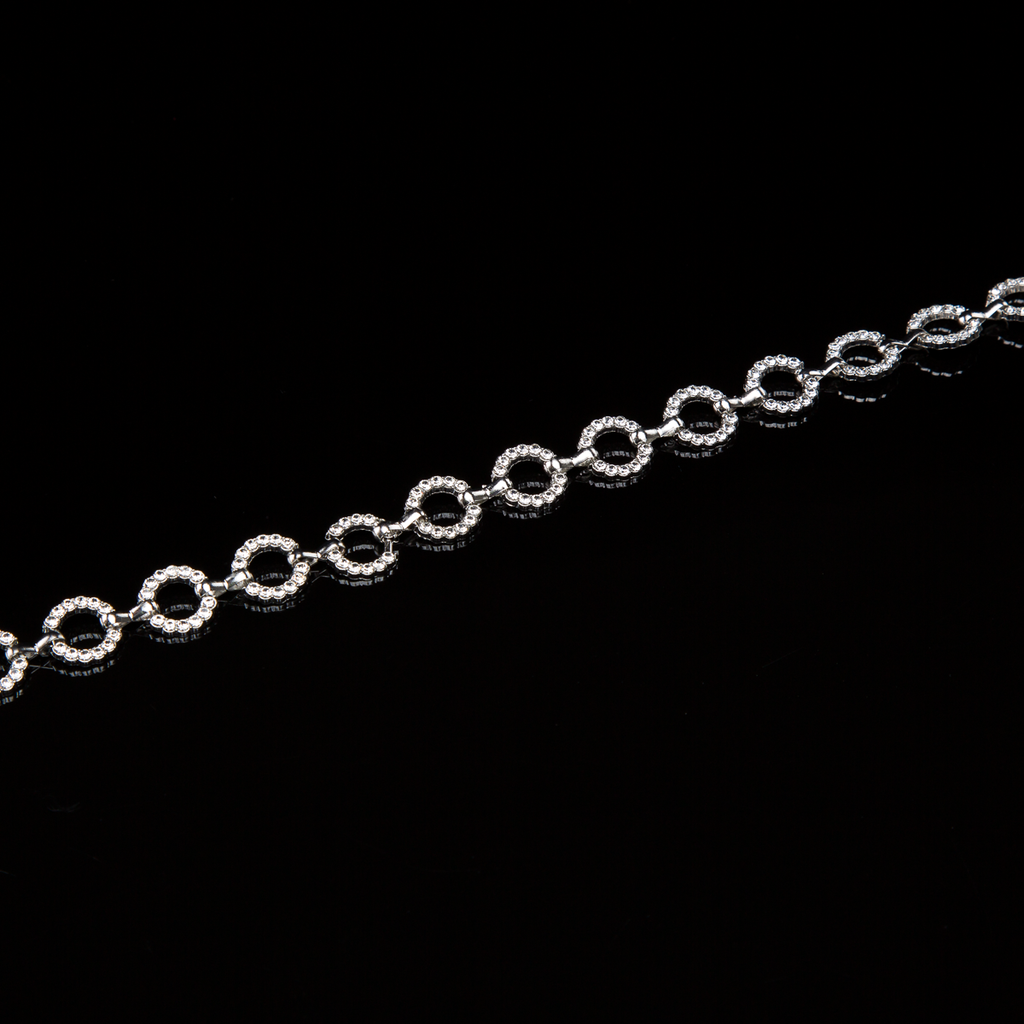 CINTO CIRCLE PRATA STRASS