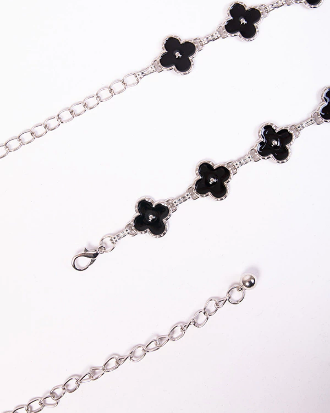 CINTO FLEUR PRETO E BRANCO