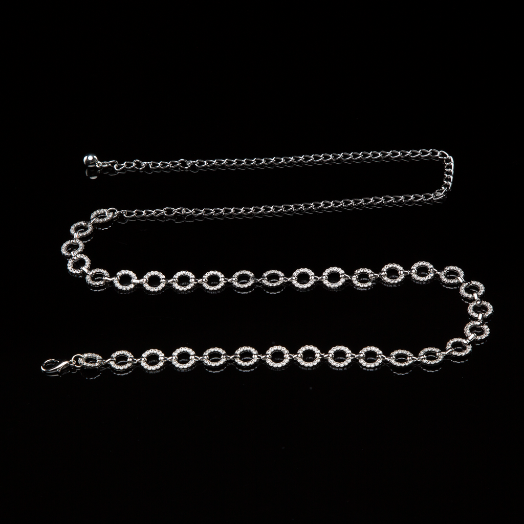 CINTO CIRCLE PRATA STRASS